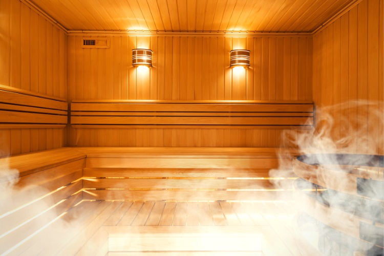 Classic wooden sauna