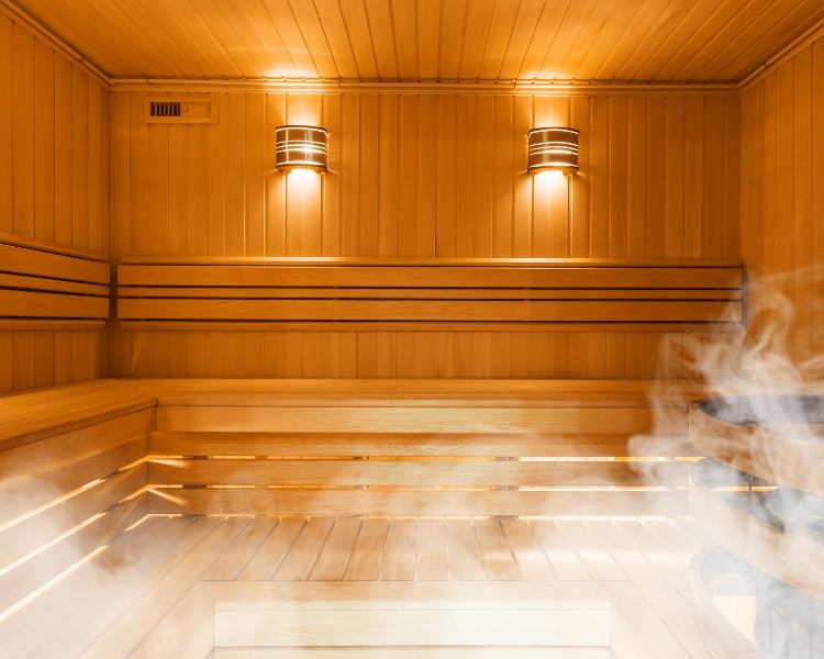 Wooden sauna
