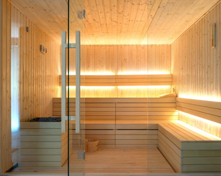 Modern Finnish sauna