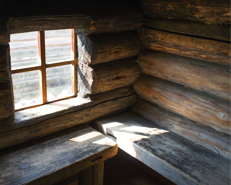 Inside a traditional Russian Banya